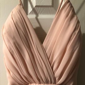 Pale pink bridesmaids dress